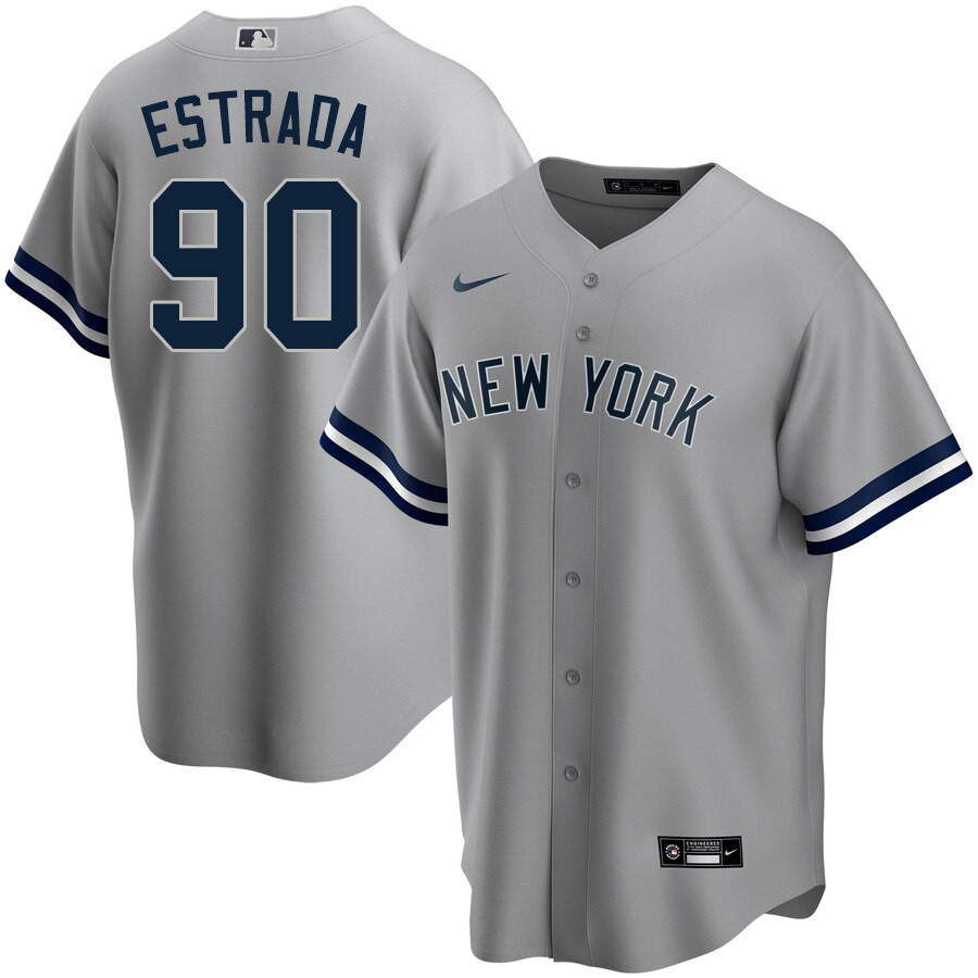 2020 Nike Men #90 Thairo Estrada New York Yankees Baseball Jerseys Sale-Gray